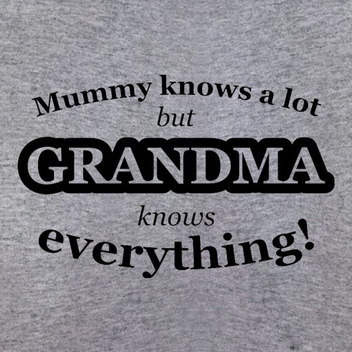 Mummy Knows A Lot, But Grandma Knows Everything t shirt